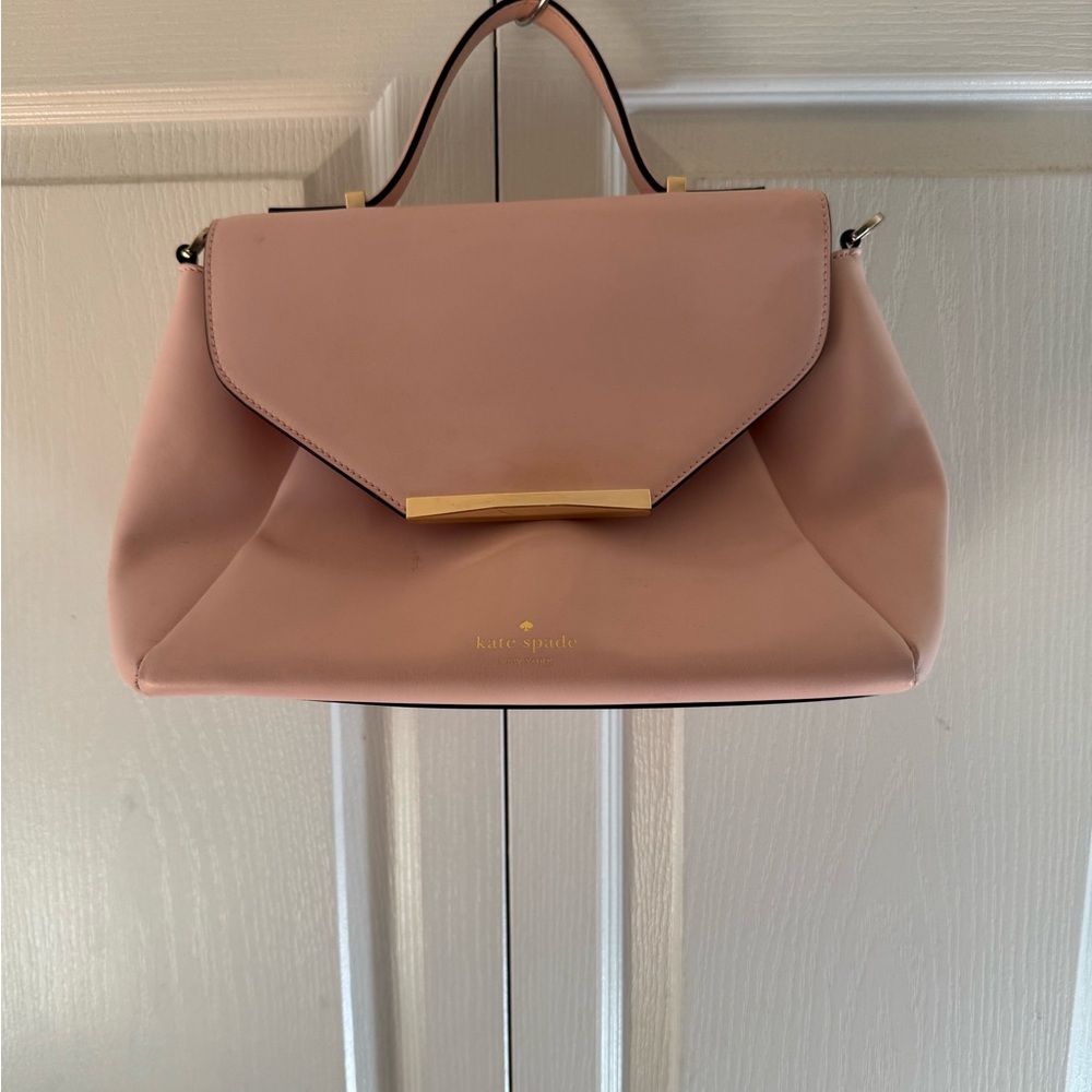 Kate Spade Blush Satchel with Gold Accent
